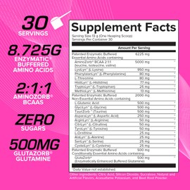 EFX Sports Aminozorb Elite 21 | PH-Correct, Full Spectrum Aminos + Glutamine | Essential & Non Essential Aminos | Zero Sugars | 30 Servings (Pink Bubblegum)
