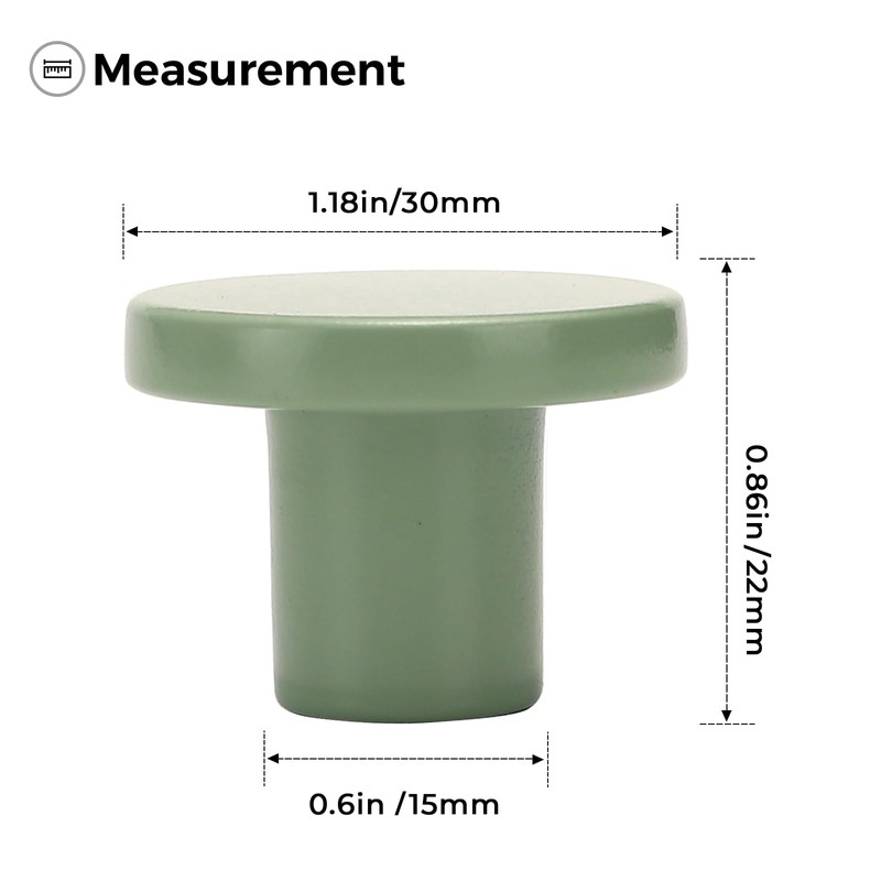 Ravinte 30 Pack Cabinet Knobs Light Green Kitchen Cabinet Knobs
