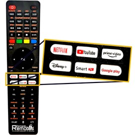 Replacement Universal TV Remote Control for Every LCD LED PLASAMA and Smart TV. Includes 6 Smart Buttons