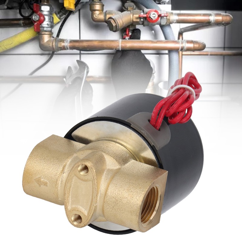 Brass Electric Solenoid Valve Female Thread 1 Way Flowing Normally