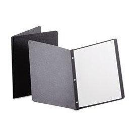 Report Cover, 3 Fasteners, Panel And Border Cover, Letter, Black, 25/box By: Oxford