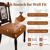 WUSOUPU Leather Seat Covers for Dining Room Chairs Set of