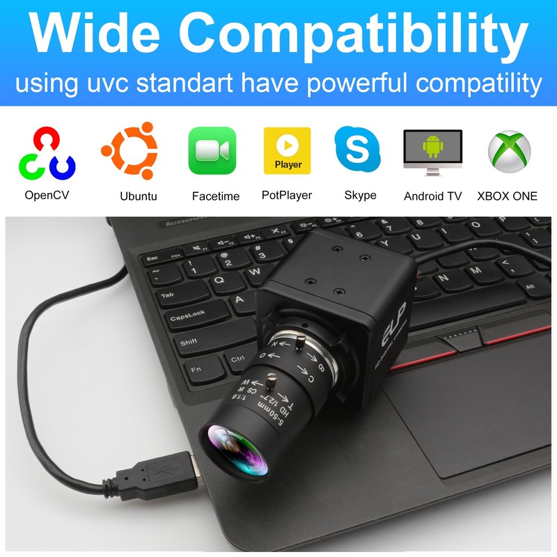 SVPRO 16MP USB Camera with Manual 5-50mm Lens, 10x Optical