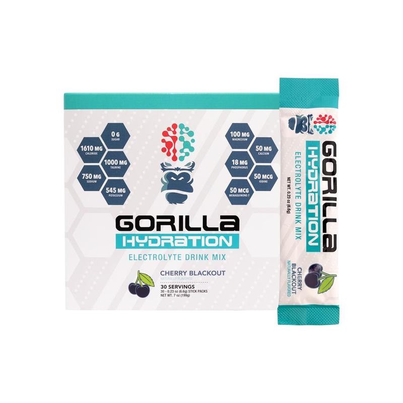 Gorilla Mind Hydration Packets - 3,073mg Electrolytes On The Go