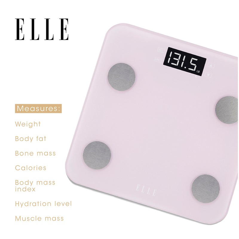 ELLE Body Analysis Scale for Body Weight, Digital Weight Scale
