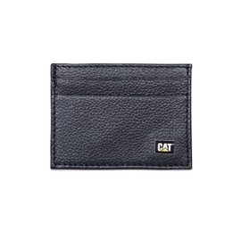 Caterpillar Men's Card Holder with Logo, Black, One Size
