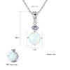 Bellitia Jewelry Women's Opal Necklace Made of 925 Sterling Silver,