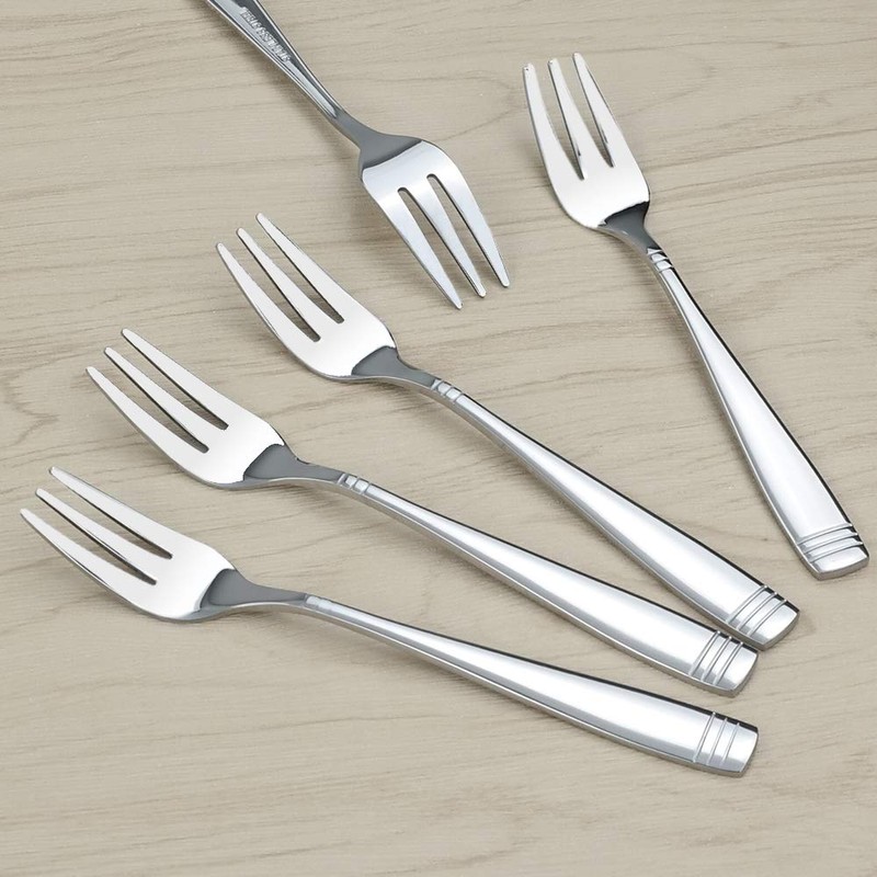 DynkoNA Stainless Steel Small Dessert Fork Set of 12, Salad