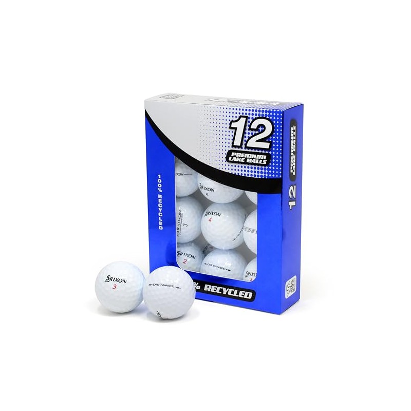 Second Chance Recycled Lake Golf Balls, 12 Pack - Grade