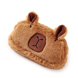 Capybara Animal Pencil Pouch, Cute Pencil Case for Girls, Portable Stationery Pencil Bag, Fluffy Pencil Pouch with Zipper for School & Office Supplies, Desk Organizer for College