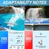 Pool Fountain with Lights for Above and Inground Pools, Dual-Layer