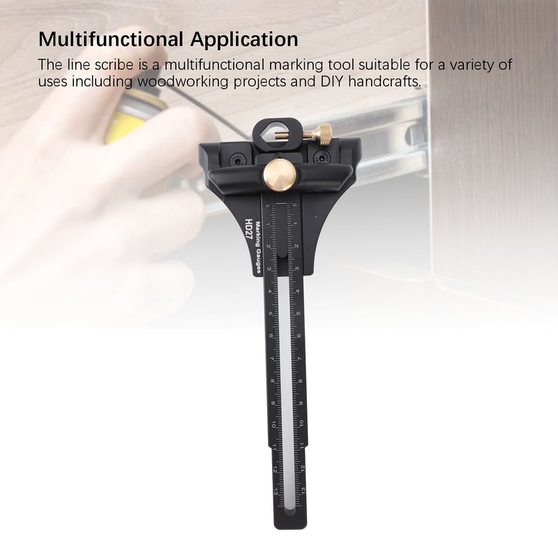 Woodworking Scriber Aluminium Alloy Multifunctional Marking Line Ruler T Type