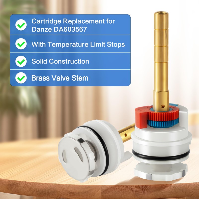 DA603567 Round Stem Washerless Cartridge Compatible with Danze DA603567 Shower