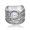 925 Sterling Silver Ring with White Cubic Zirconia Oval Shape