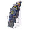 Marketing Holders 3 Pocket Tri Fold Brochure Holder for 4”W