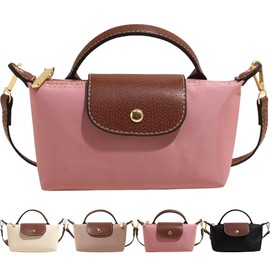 Mini Crossbody Bag for Women, Women's Colorblock Shoulder Bag Mini Cross Body Purse Handbags Wallet with Adjustable Strap (Pink)