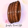 Handmade Bangl,Artisan Wood Bangle,Premium Quality Wooden Bangle. (Shesham Cutter Full