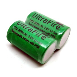 UltraFire 2 Pieces CR2 CR-2 800mAh 3.0V Rechargeable LI-ION Battery Brand New