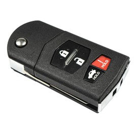 HQRP Remote Flip Folding Key Fob Shell Case Keyless Entry w/ 4 Buttons Compatible with Mazda MX-5 Miata 2006 2007 2008 2009 2010 2011 2012 2013