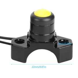 Keensso Motorcycle Handlebar Switch, Universal Motorcycle 7/8 Inch Handlebar Kill Switch Motor Start/Stop Switch for Pit Bike, Dirt Bike, ATV, Quad (Yellow) Switch in Car