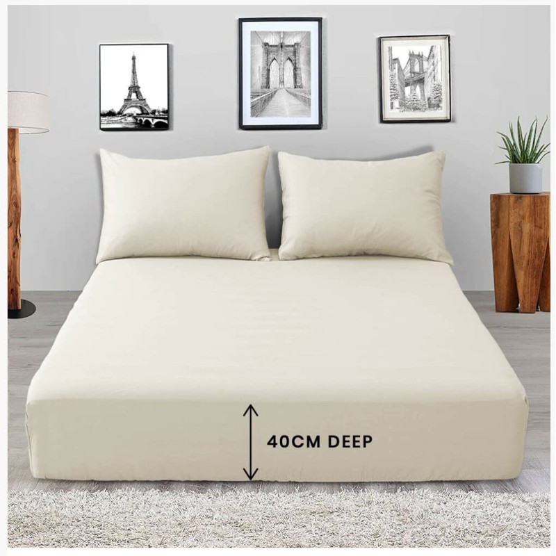 ZSYY Breathable, Anti Wrinkle, Durable | 40cm Deep Pocket Fitted