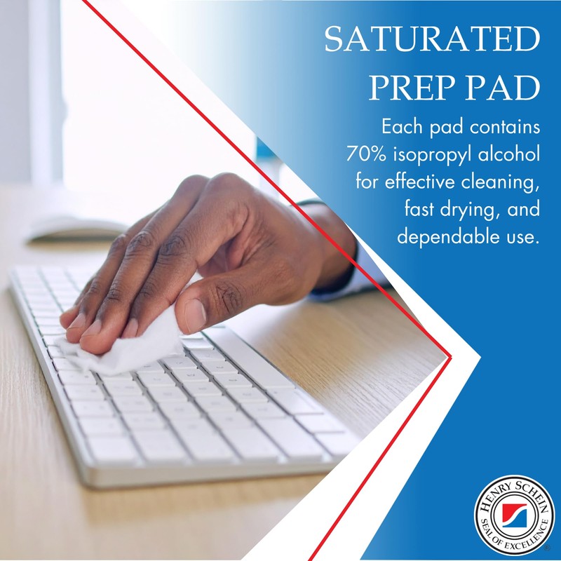 Henry Schein Alcohol Prep Pads, Medium Size, 200 Count -