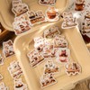 Obujopal 46 Pcs Small Coffee Cat Stickers for Scrapbooking Diary