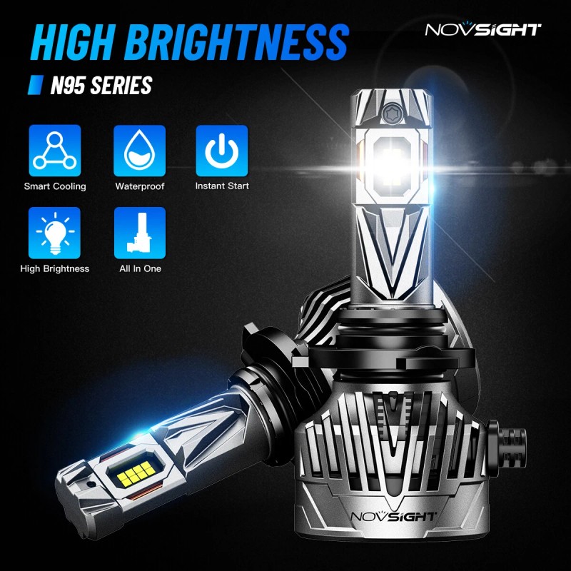 NOVSIGHT 9005 9006 LED Headlight Bulbs Combo 4 60000LM 260W