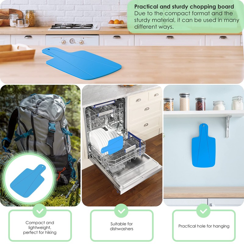 Kitchen Helpis® Set of 4 Foldable Chopping Board Small, Plastic