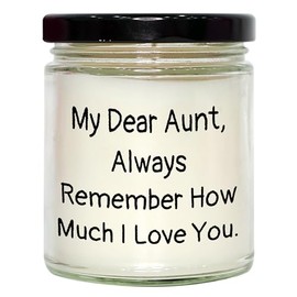 Aunt Gift for Christmas, My Dear Aunt, Vanilla Soy Candle, Soft and Warm, Always Remember How Much I Love You