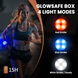 WSDCAM Running Lights for Runners with 130dB Loud Safety Alarm, USB-C LED Safety Light for Night Walking/Jogging/Dog Walking/Cycling, Clip On Reflective Running Gear with 3 Adjustable Straps(Purple)