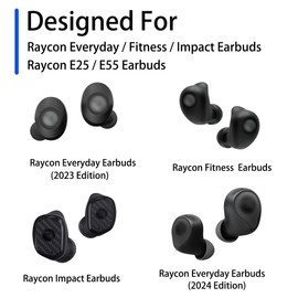 NANLANFAN Replacement Foam Ear Tips for Ray-con E25 / E55 Earbuds, Compatible with Ray-con Everyday/Fitness/Impact Earbuds, Ultimate Comfort, 3 Pairs (S/M/L)