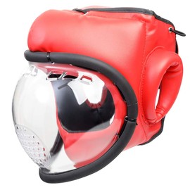 Playwell Kudo Red Full Face Weapons Full contact Head Guard - SR
