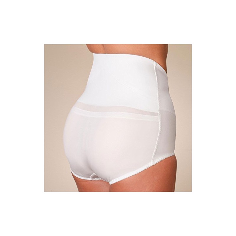 EasyComforts Lower Back Support Brief, Abdominal Shapewear Undergarment, White, 2XL