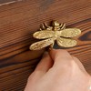 BSTKEY 4pcs Brass Gold Dragonfly Drawer Knobs Furniture Knobs with