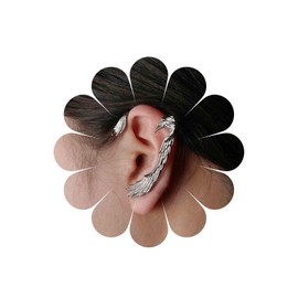 Allereya Vintage Crow Ear Cuff Earrings Crow Cartilage Earrings Crow Clip On Cuff Earrings Silver Crow Ear Wrap Earrings Jewelry for Women and Girls