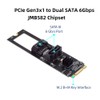 NFHK NGFF Key B+M PCI Express to SATA 3.0 6Gbps