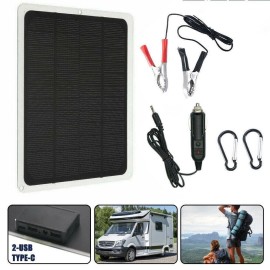 Unbranded 20W Solar Panel 12V Trickle Charge Battery Charger For Maintainer Marine RV Car