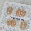 Wedding Pearl Ball Handmade Nail Tips - Oval XL /