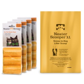 Neater Pets Neater Scooper XL Size Extra-Capacity Waste Bags, Refill Bags for Neater Scooper XL Cat Litter Scoop, Lavender Scent (12 Rolls, 180 Count)