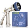 HOSUN Heavy Duty Garden Hose Nozzle, 100% Metal Adjustable Water