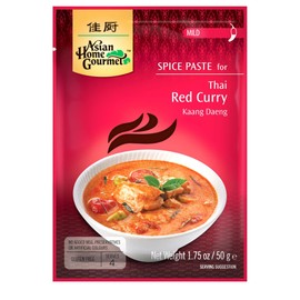Asian Home Gourmet Spice Paste for Thai Red Curry (Kaang Daeng), 1.75-Oz Pouch (PACK OF 3)