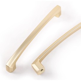 COTYKILEY 10 Pack 6-1/4 Inch(160mm) Brushed Brass Kitchen Cabinet Handles Gold Cabinet Pulls Cabinet Door Handles Kitchen Cabinet Hardware Cupboard Drawer Pulls Dresser Handles