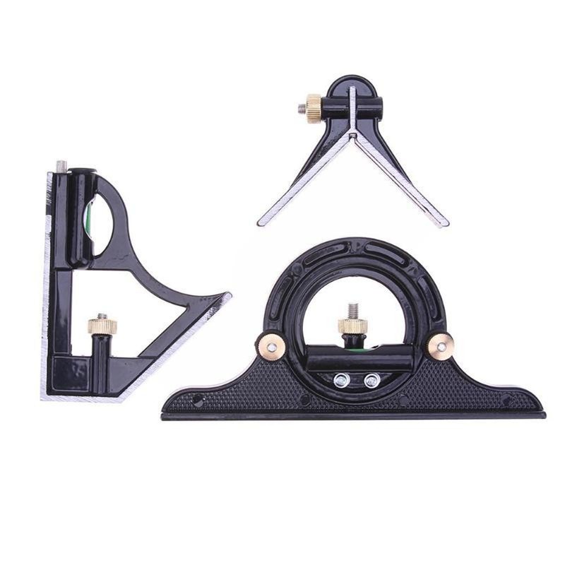 300MM Combination Square Length Depth Angle Measuring Ruler Stainless Steel