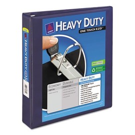 Heavy-Duty View Binder w/1-Touch EZD Rings, 1 1/2 Cap, Navy Blue"