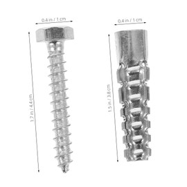 Operitacx 20Pcs Metal Expansion Tube and Lag Screw Kit with Hex Screws Drywall Anchors for Concrete Brick Lightweight Block Versatile Fixings with Enhanced Stability and Load Capacity for