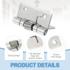 uxcell 4Pcs Spring Hinge, 2" Length 304 Stainless Steel Spring