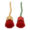 2pcs Rose Shape Nail Brush Dust Removal Thickened Die Cast