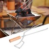 Log Tongs Beech Wood Handle Stainless Steel Clamp High Temperature