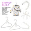 PRETYZOOM 2 Pcs Kids Clothes Hangers White Artificial Pearl Beaded